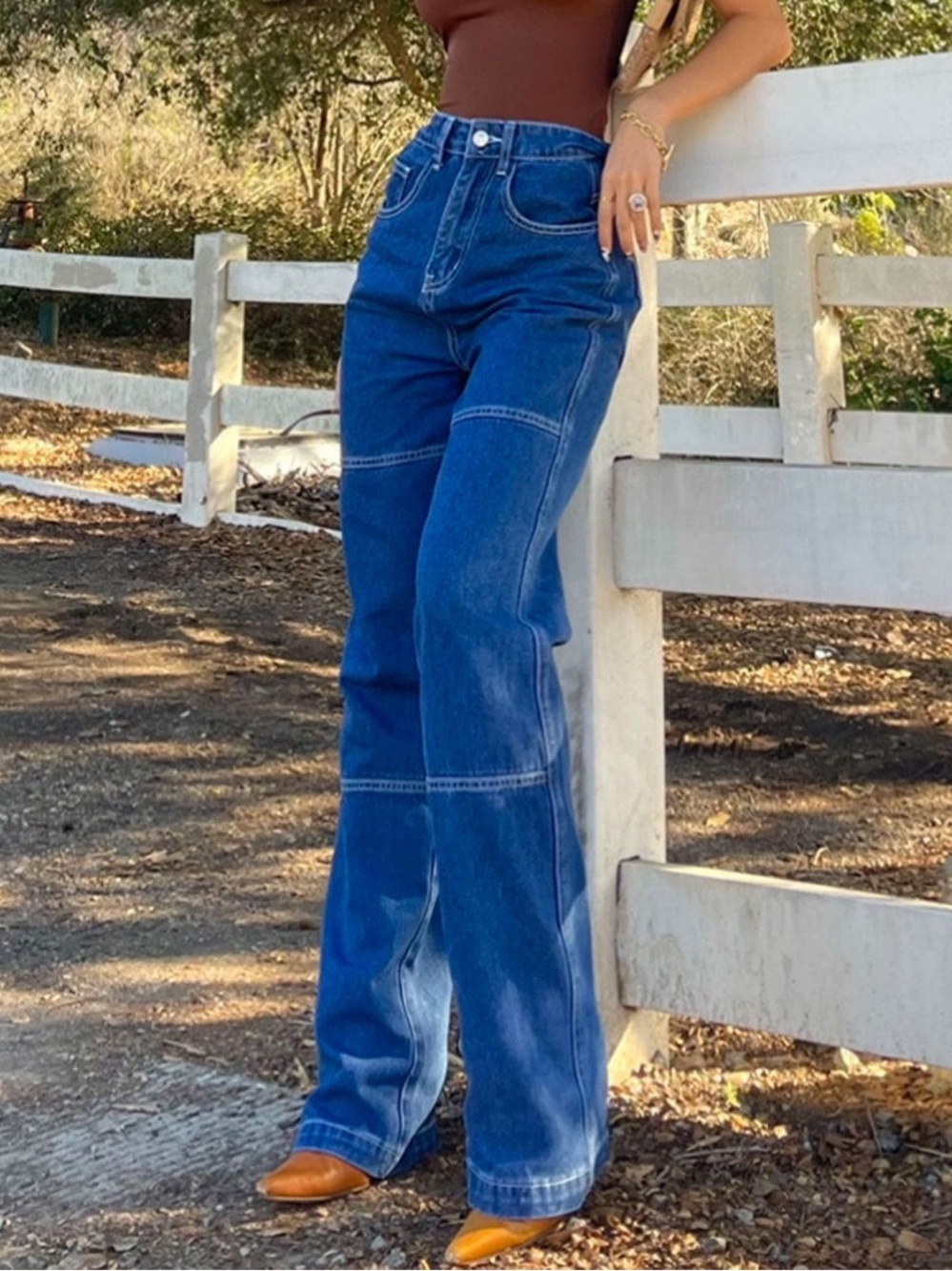 Princess Polly Copeland jeans in blue mid wash denim size 6
